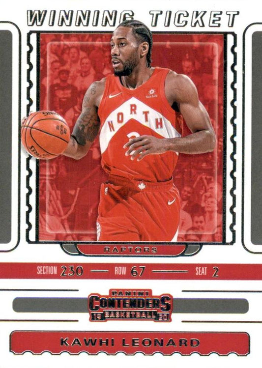 #1 Kawhi Leonard - Toronto Raptors - 2019-20 Panini Contenders - Winning Ticket Basketball