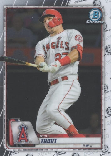 #1 Mike Trout - Los Angeles Angels - 2020 Bowman Chrome Baseball