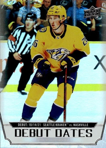 #DD-1 Philip Tomasino - Nashville Predators - 2022-23 Upper Deck - Debut Dates Hockey