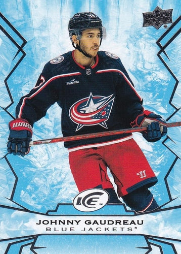 #1 Johnny Gaudreau - Columbus Blue Jackets - 2022-23 Upper Deck Ice Hockey