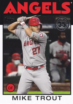 #86B-1 Mike Trout - Los Angeles Angels - 2021 Topps - 1986 Topps Baseball 35th Anniversary Series One Baseball