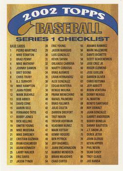 #1 Series 1 Checklist 1: 1-160 - 2002 Topps - Checklists Gold Baseball