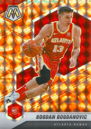 #200 Bogdan Bogdanovic - Atlanta Hawks - 2020-21 Panini Mosaic - Mosaic Reactive Orange Basketball