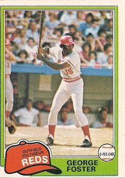 #200 George Foster - Cincinnati Reds - 1981 O-Pee-Chee - Gray Back Baseball