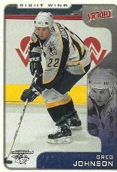#200 Greg Johnson - Nashville Predators - 2001-02 Upper Deck Victory Hockey