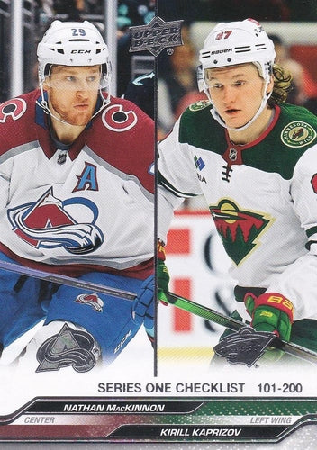 #200 Nathan MacKinnon / Kirill Kaprizov - Colorado Avalanche / Minnesota Wild - 2023-24 Upper Deck Hockey