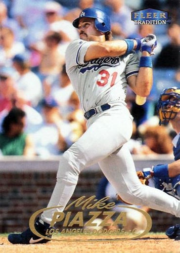 #200 Mike Piazza - Los Angeles Dodgers - 1998 Fleer Tradition Baseball