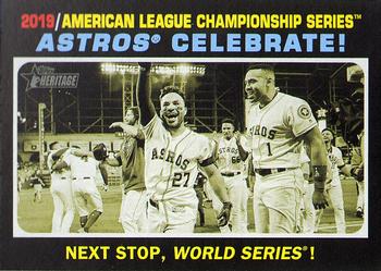 #201 Astros Celebrate! - Houston Astros - 2020 Topps Heritage Baseball