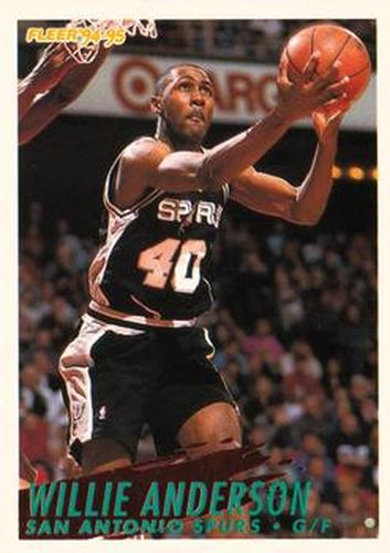#201 Willie Anderson - San Antonio Spurs - 1994-95 Fleer Basketball