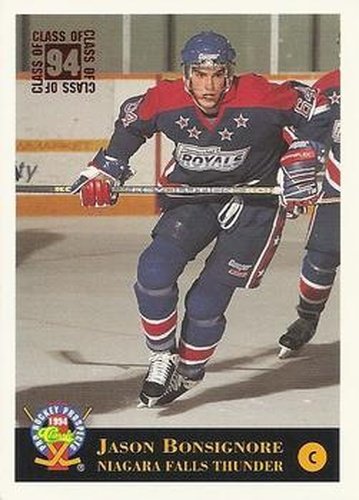 #201 Jason Bonsignore - Niagara Falls Thunder - 1994 Classic Pro Hockey Prospects Hockey