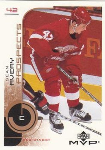 #201 Sean Avery - Detroit Red Wings - 2002-03 Upper Deck MVP Hockey