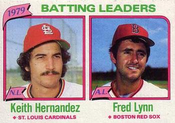 #201 1979 Batting Leaders Keith Hernandez / Fred Lynn - St. Louis Cardinals / Boston Red Sox - 1980 Topps Baseball