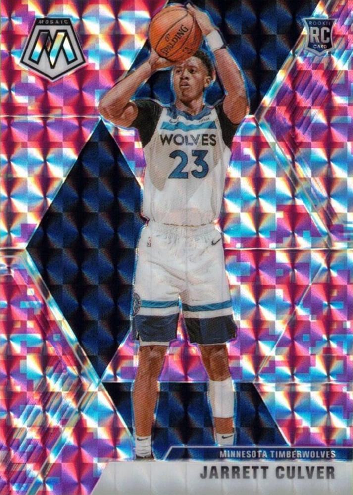 #201 Jarrett Culver - Minnesota Timberwolves - 2019-20 Panini Mosaic - Camo Pink Basketball
