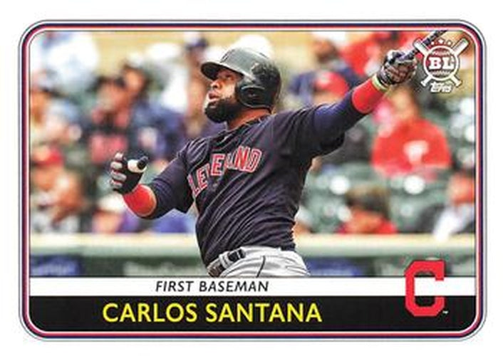#202 Carlos Santana - Cleveland Indians - 2020 Topps Big League Baseball