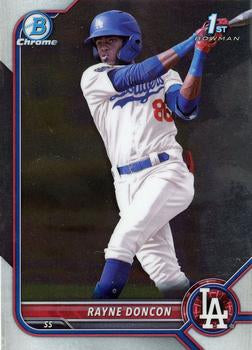 #BCP-202 Rayne Doncon FBC - Los Angeles Dodgers - 2022 Bowman - Chrome Prospects Baseball
