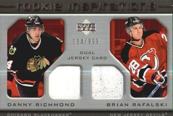 #202 Danny Richmond / Brian Rafalski - Chicago Blackhawks / New Jersey Devils - 2005-06 Upper Deck Rookie Update Hockey