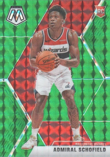 #202 Admiral Schofield - Washington Wizards - 2019-20 Panini Mosaic - Green Prizm Basketball