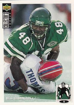 #202 Brian Washington - New York Jets - 1994 Collector's Choice Football