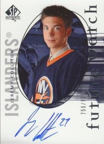 #203 Jeremy Colliton - New York Islanders - 2005-06 SP Authentic Hockey