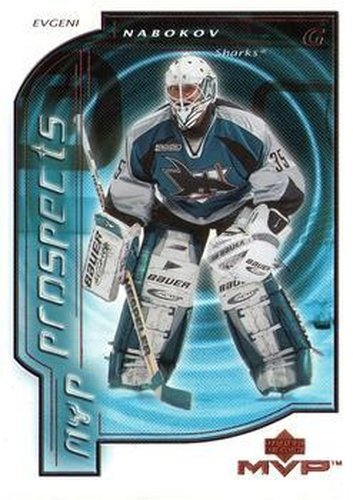 #203 Evgeni Nabokov - San Jose Sharks - 2000-01 Upper Deck MVP Hockey