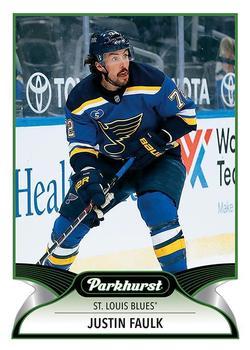 #203 Justin Faulk - St. Louis Blues - 2021-22 Parkhurst Hockey