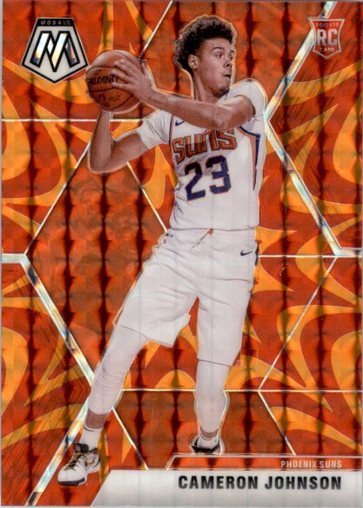 #203 Cameron Johnson - Phoenix Suns - 2019-20 Panini Mosaic - Reactive Orange Basketball