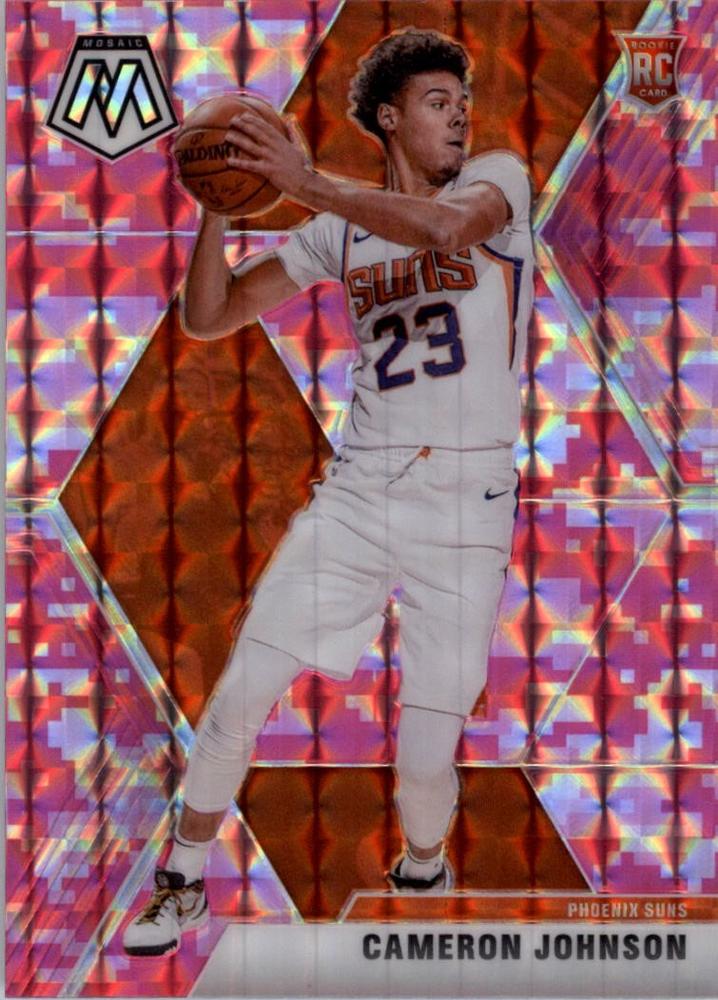 #203 Cameron Johnson - Phoenix Suns - 2019-20 Panini Mosaic - Camo Pink Basketball