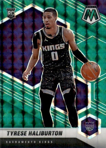 #204 Tyrese Haliburton - Sacramento Kings - 2020-21 Panini Mosaic - Mosaic Green Basketball