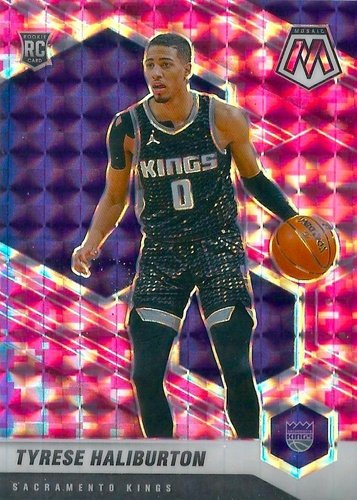 #204 Tyrese Haliburton - Sacramento Kings - 2020-21 Panini Mosaic - Mosaic Camo Pink Basketball