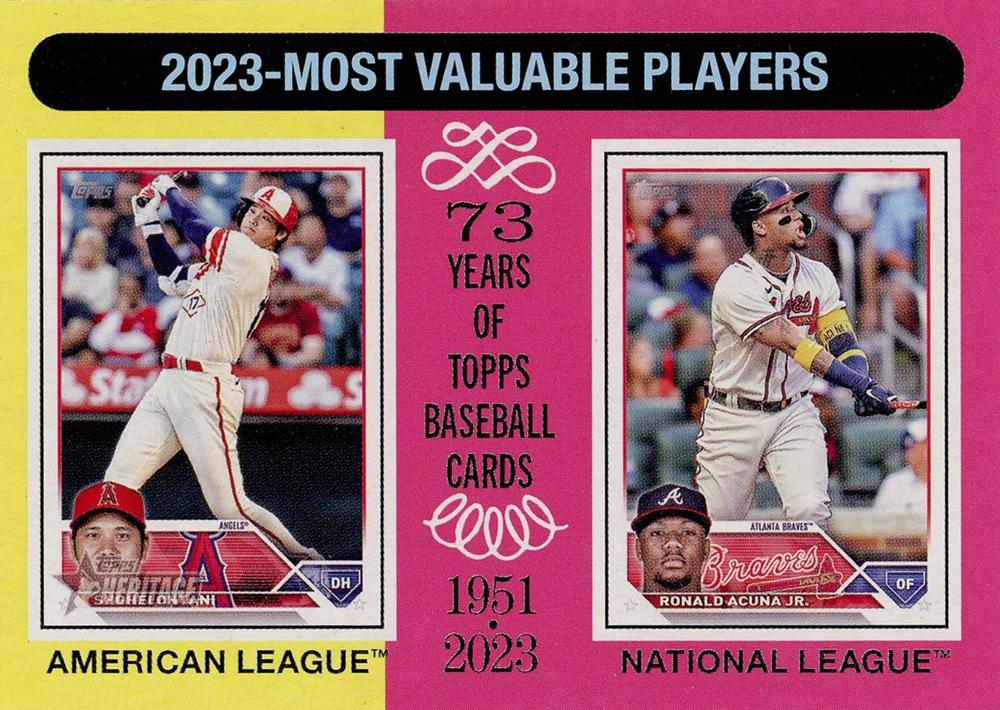 #204 2023s (Shohei Ohtani / Ronald Acuña Jr.) - Los Angeles Angels / Atlanta Braves - 2024 Topps Heritage Baseball