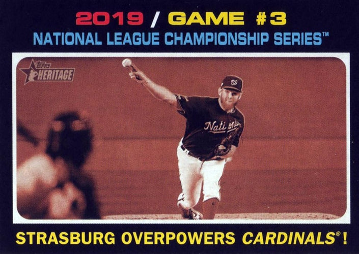 #204 Strasburg Overpowers Cardinals! - Washington Nationals - 2020 Topps Heritage Baseball