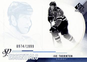 #204 Joe Thornton - San Jose Sharks - 2010-11 SP Authentic Hockey