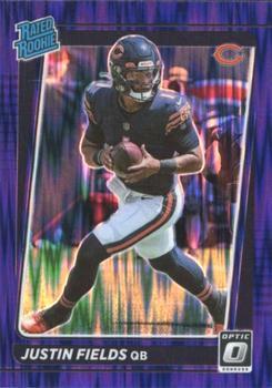 #204 Justin Fields - Chicago Bears - 2021 Donruss Optic - Purple Shock Football