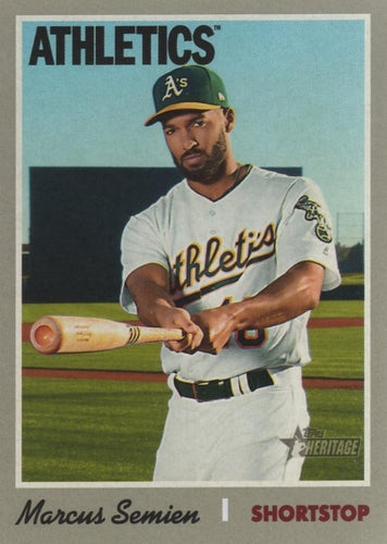 #205 Marcus Semien - Oakland Athletics - 2019 Topps Heritage Baseball