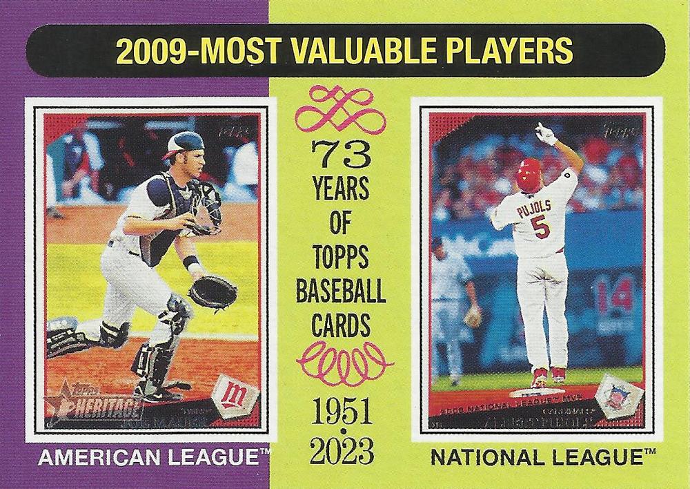 #205 2009s (Joe Mauer / Albert Pujols) - Minnesota Twins / St. Louis Cardinals - 2024 Topps Heritage Baseball