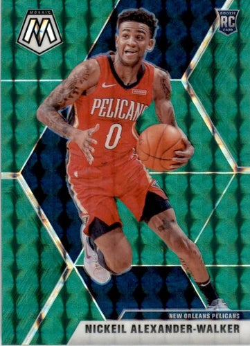 #205 Nickeil Alexander-Walker - New Orleans Pelicans - 2019-20 Panini Mosaic - Green Prizm Basketball