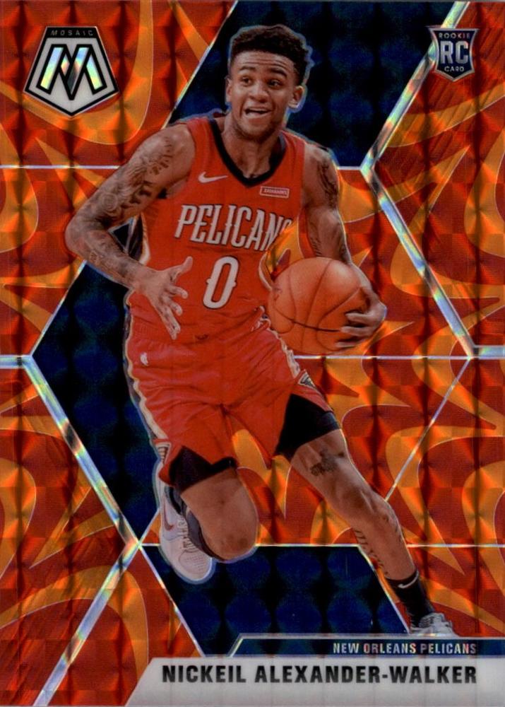 #205 Nickeil Alexander-Walker - New Orleans Pelicans - 2019-20 Panini Mosaic - Reactive Orange Basketball