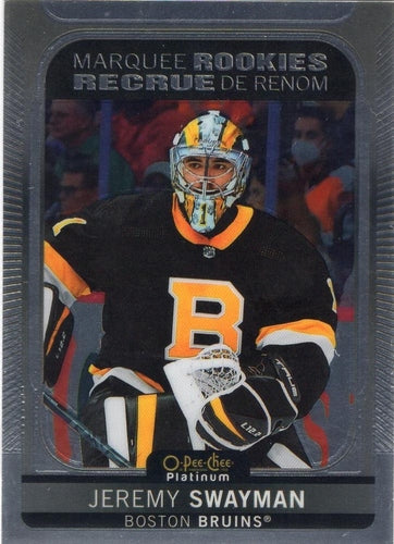 #205 Jeremy Swayman - Boston Bruins - 2021-22 O-Pee-Chee Platinum Hockey