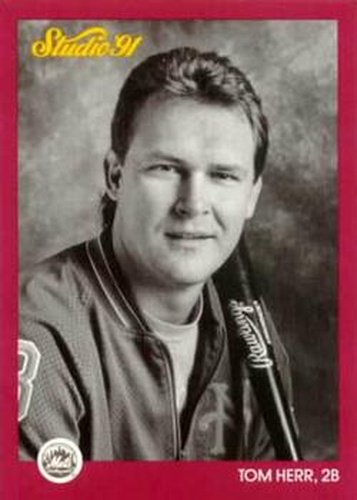 #205 Tom Herr - New York Mets - 1991 Studio Baseball