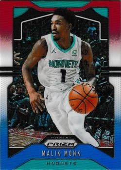 #205 Malik Monk - Charlotte Hornets - 2019-20 Panini Prizm - Prizms Red White and Blue Basketball