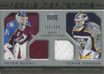 #205 Peter Budaj / Tomas Vokoun - Colorado Avalanche / Nashville Predators - 2005-06 Upper Deck Rookie Update Hockey