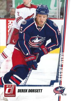 #205 Derek Dorsett - Columbus Blue Jackets - 2010-11 Donruss Hockey