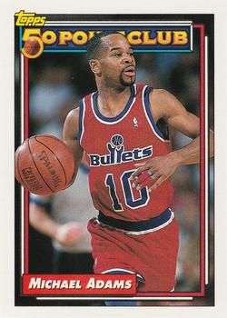 #206 Michael Adams - Washington Bullets - 1992-93 Topps Basketball