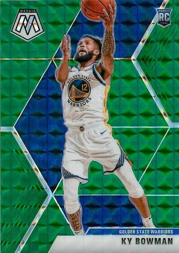#206 Ky Bowman - Golden State Warriors - 2019-20 Panini Mosaic - Green Prizm Basketball