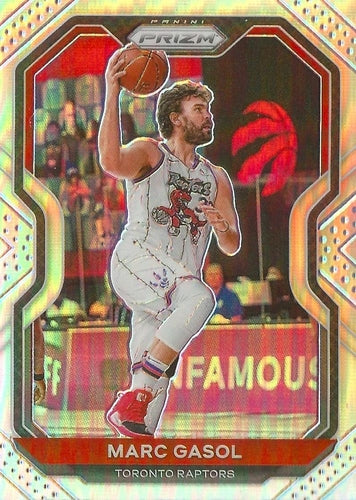 #206 Marc Gasol - Toronto Raptors - 2020-21 Panini Prizm - Silver Prizms Basketball