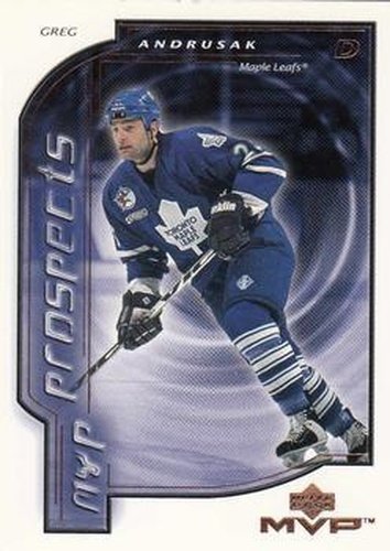 #206 Greg Andrusak - Toronto Maple Leafs - 2000-01 Upper Deck MVP Hockey