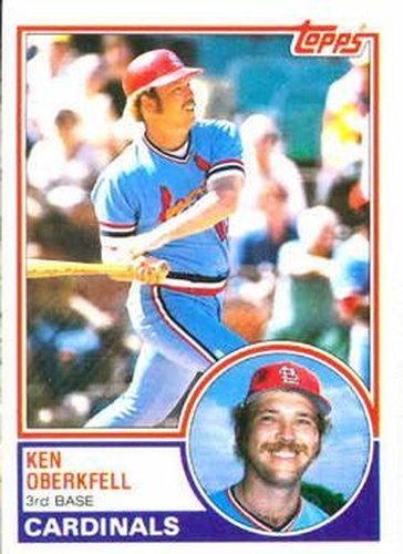 #206 Ken Oberkfell - St. Louis Cardinals - 1983 Topps Baseball