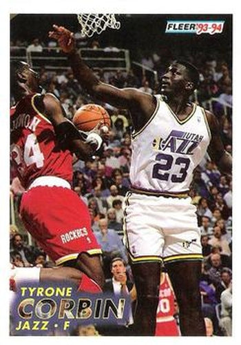 #206 Tyrone Corbin - Utah Jazz - 1993-94 Fleer Basketball