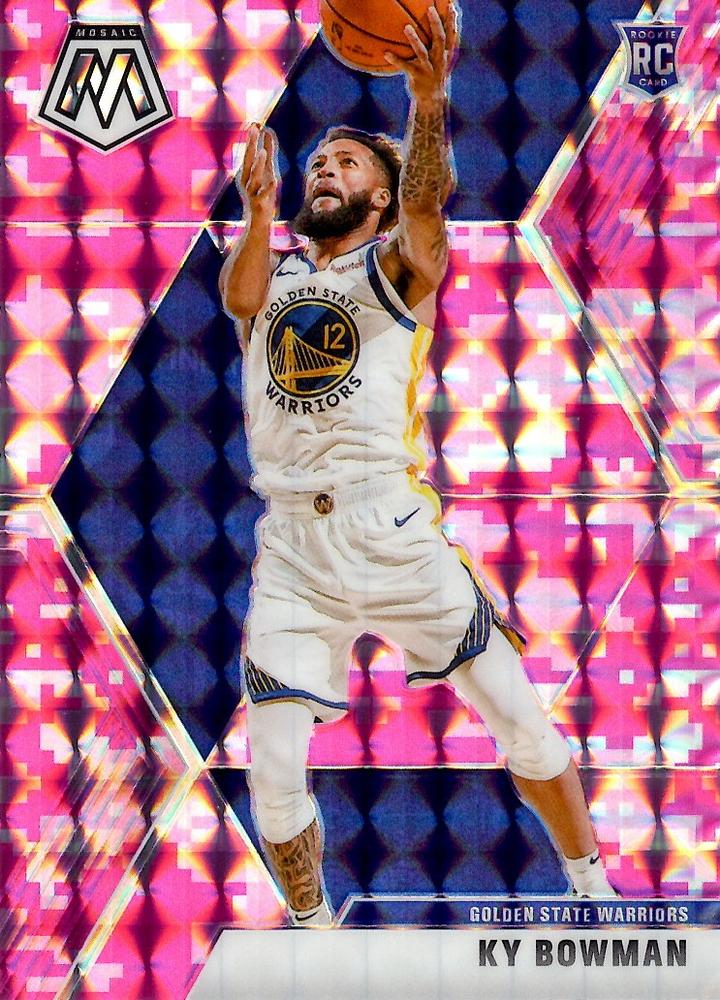 #206 Ky Bowman - Golden State Warriors - 2019-20 Panini Mosaic - Camo Pink Basketball
