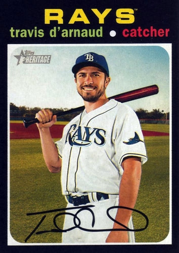 #207 Travis d'Arnaud - Tampa Bay Rays - 2020 Topps Heritage Baseball